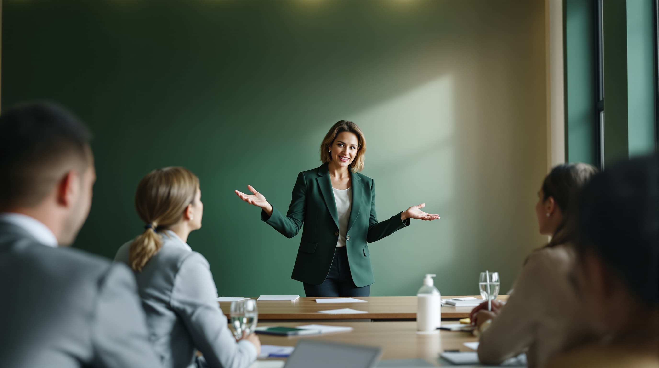 An instructor delivering a program to a client cohort