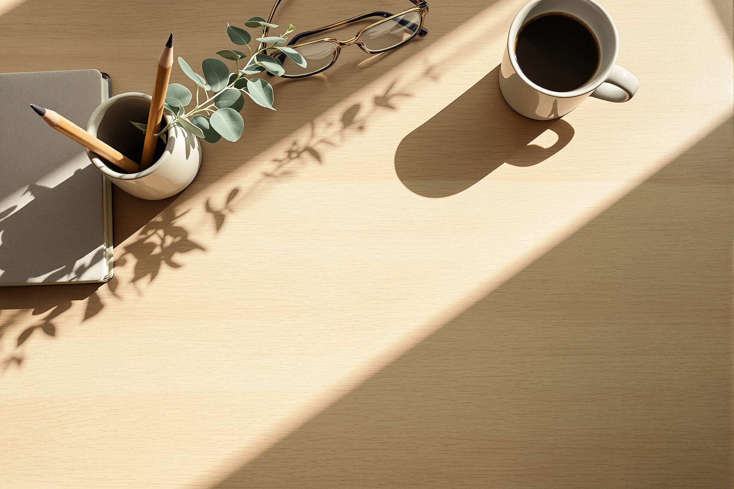 A desk on a new starter's first morning